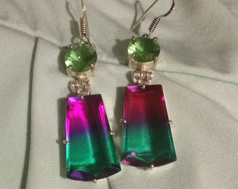 Bi coloured Tourmaline and Peridot
