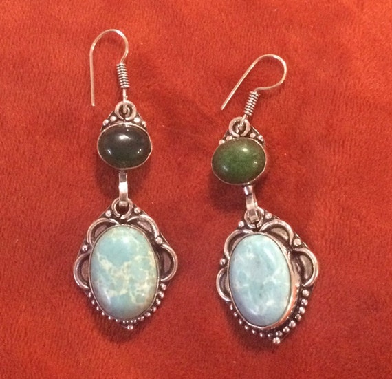Larimar and silver earrings - image 5