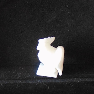 51 mm Hand Carved White Jade Rooster