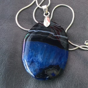 Beautiful blue banded agate