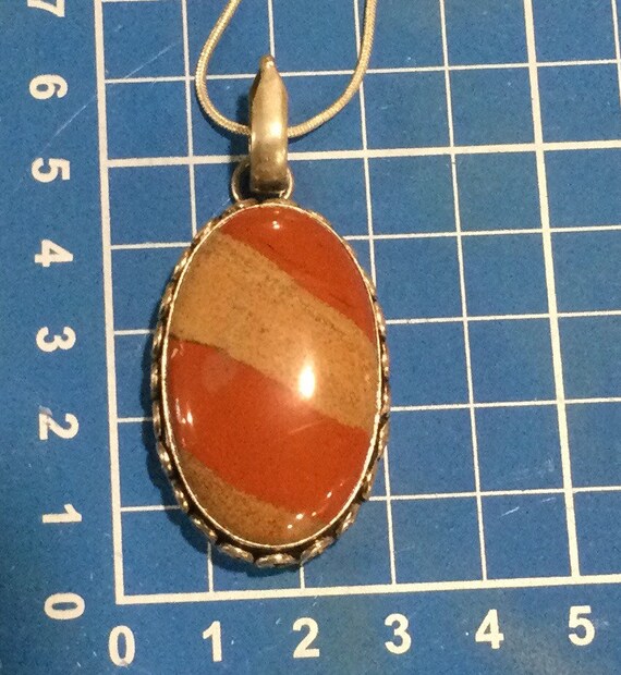 Picture Jasper set in sterling comes with sterlin… - image 4