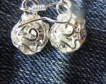 Beautiful Vintage Rose Sterling Silver Fishermans hook and Silver Plate Roses