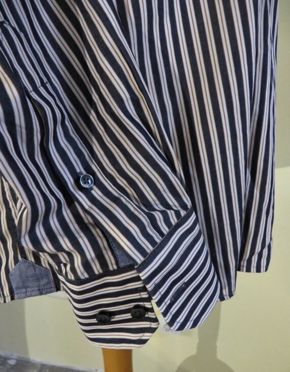 Vintage 90s Striped Men's shirt , elegant Paul Ke… - image 10