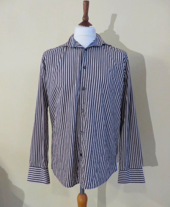 Vintage 90s Striped Men's shirt , elegant Paul Ke… - image 1