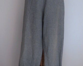 40s/50s style  handmade pants grey fabric 27 W