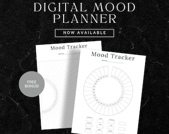 Self-Care Digital Planner & Journal 2024 -Mood Tracker, Wellness Organizer, Mental Health Journal, Mood Journal, Mood Chart, Personal Growth