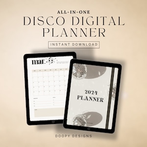 2024 Digital Planner Disco - Daily & Monthly Planner, Weekly Planner, Goodnotes Planner, Goodnotes Template, iPad Planner, Digital Journal