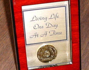 Living Life One Day at a TIme Chip Display Box