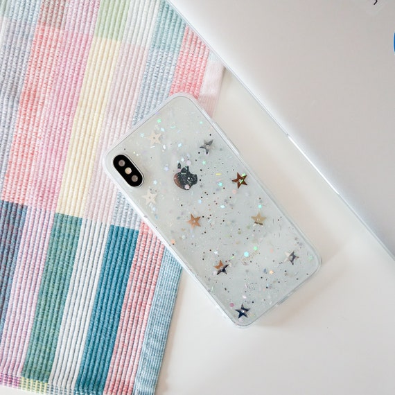For iPhone 15 Pro Max 14 Plus 13 Bling Glitter Powder Star Clear