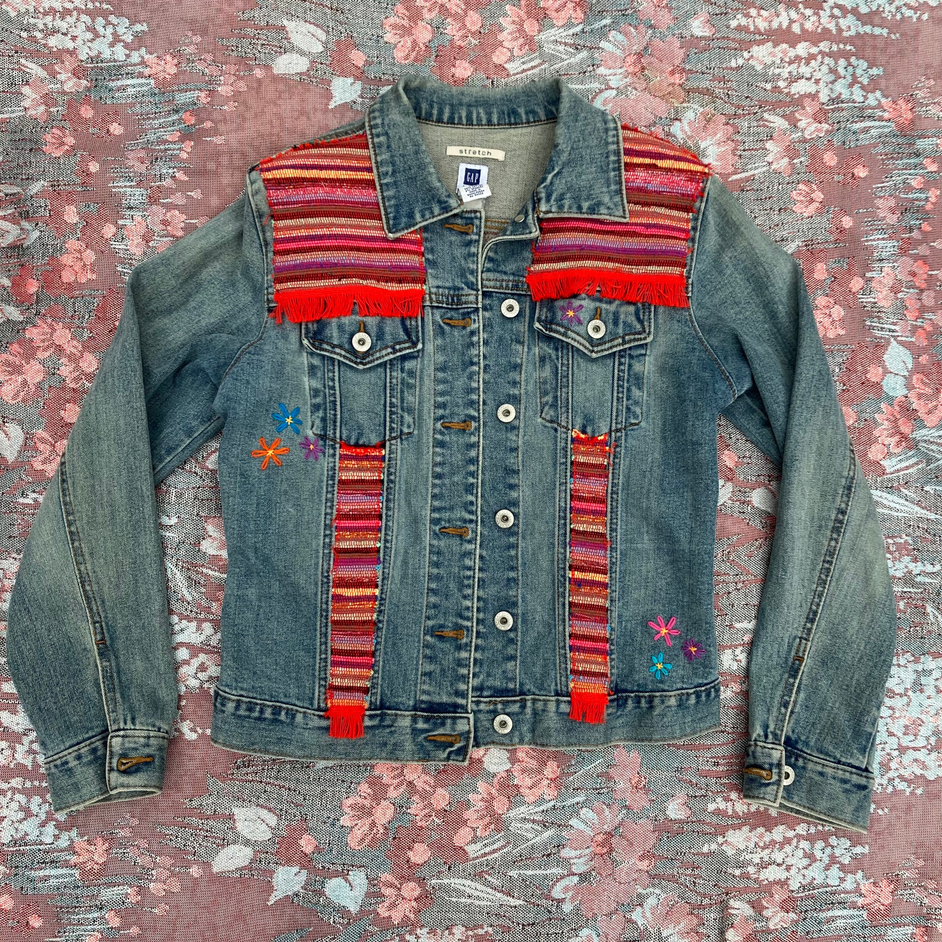 Embroidered Gap Denim Jacket - Etsy