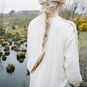 Set Of 2 Tie In Wild Feather Hair Details, Boho Feather Headpiece, Bridal Headpiece, Boho Hair Piece, Boho Hair Accessory, Boho Wedding