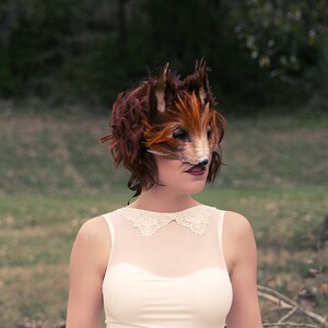 Luxury Red Squirrel Mask, Squirrel Mask, Woodland Mask, Animal Mask, Fancy Dress Mask, Masquerade Mask, Woodland Headdress image 2