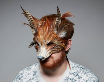 Red & Tan Fox Mask