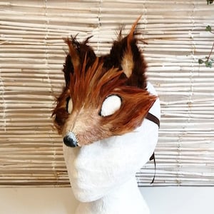 Luxury Red Squirrel Mask, Squirrel Mask, Woodland Mask, Animal Mask, Fancy Dress Mask, Masquerade Mask, Woodland Headdress image 7