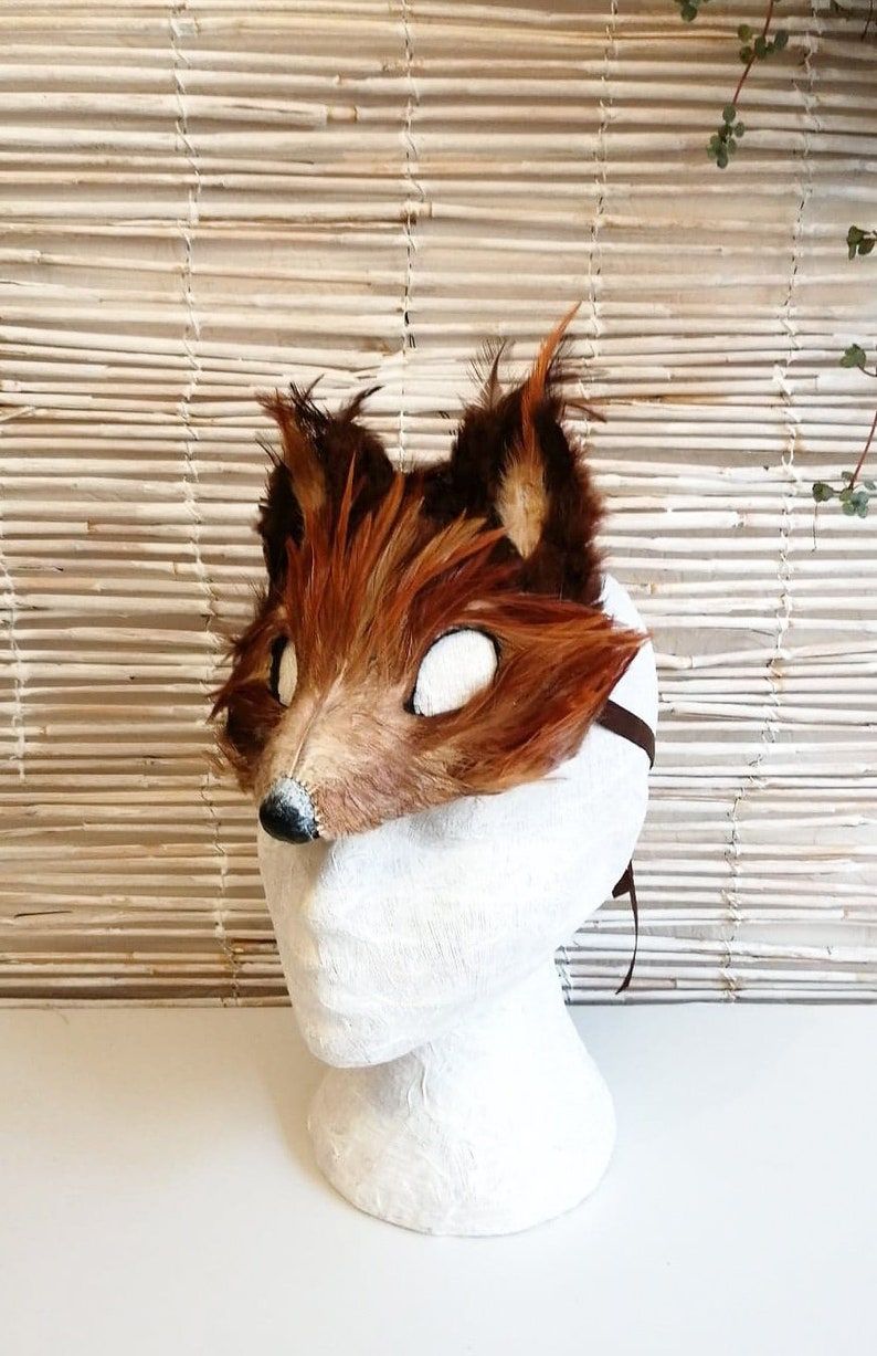 Luxury Red Squirrel Mask, Squirrel Mask, Woodland Mask, Animal Mask, Fancy Dress Mask, Masquerade Mask, Woodland Headdress image 7