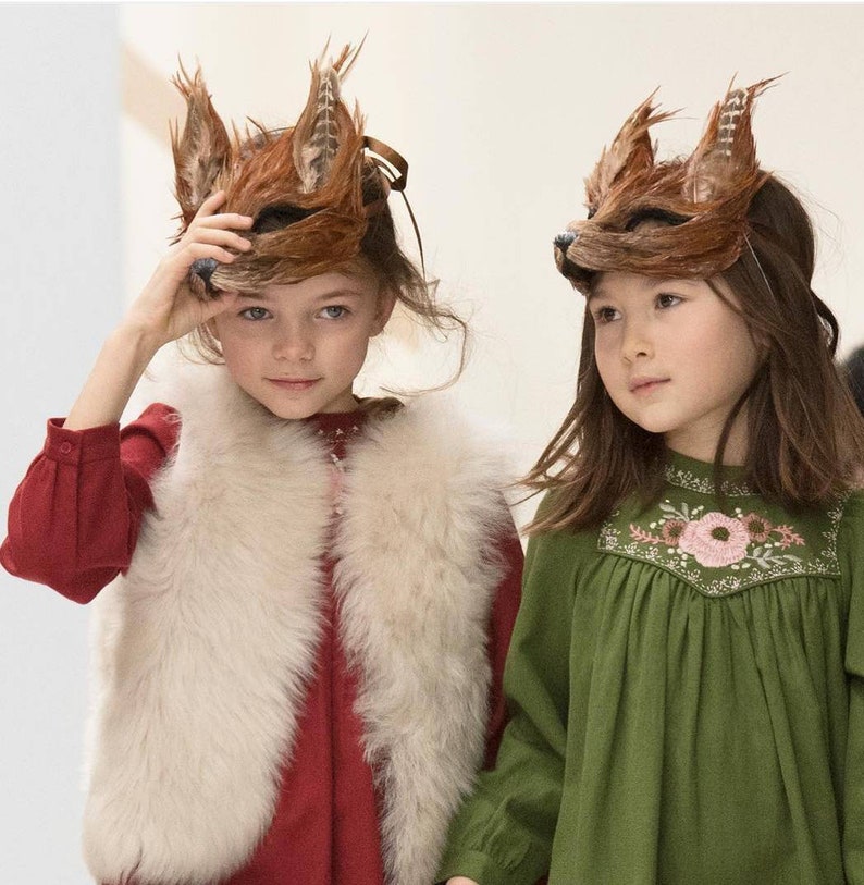 Children's Luxury Red Fox Cub Mask Kids Woodland Animals - Etsy