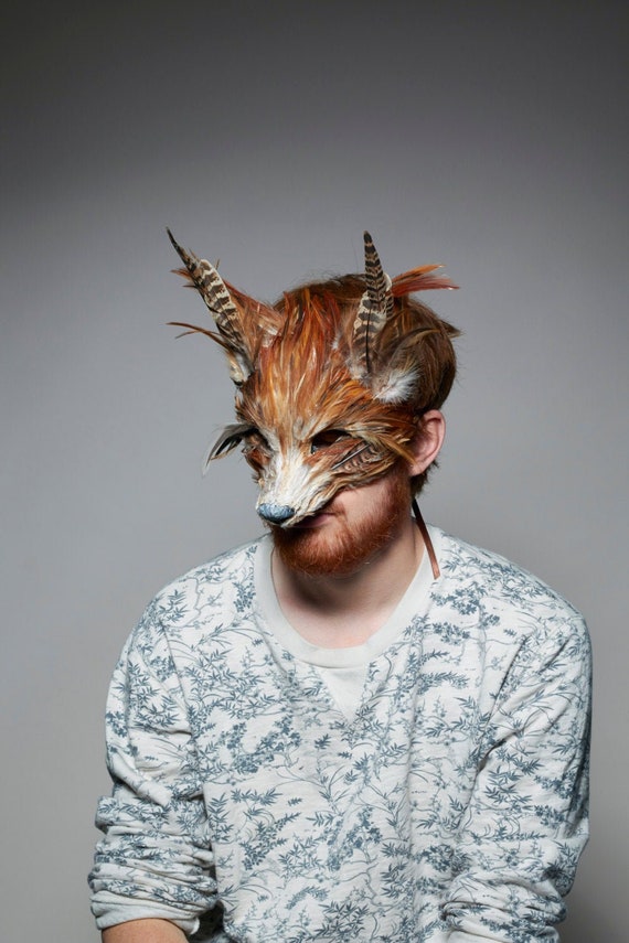 lejlighed FALSK lærer Luxury Red Fox Mask Unisex Adult Fox Mask Woodland Animals - Etsy