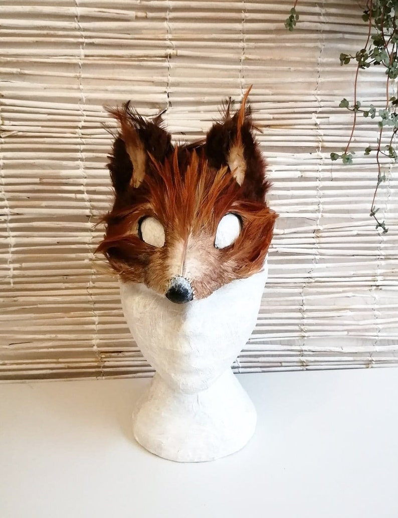 Luxury Red Squirrel Mask, Squirrel Mask, Woodland Mask, Animal Mask, Fancy Dress Mask, Masquerade Mask, Woodland Headdress image 5