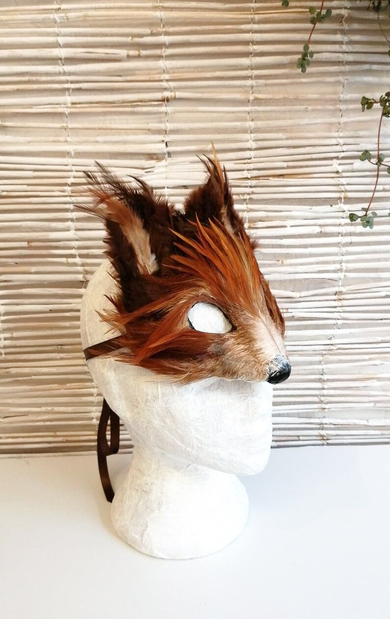 Luxury Red Squirrel Mask, Squirrel Mask, Woodland Mask, Animal Mask, Fancy Dress Mask, Masquerade Mask, Woodland Headdress image 6
