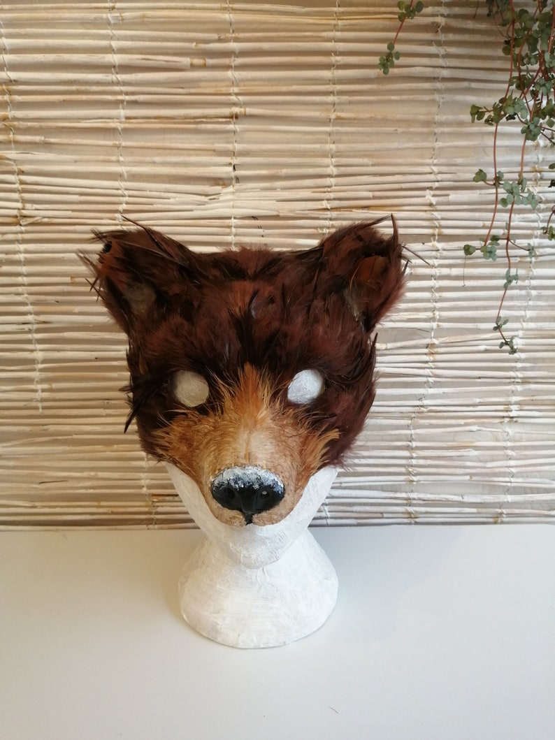 Luxury Brown Bear Mask, Grizzly Bear Mask, Arctic Bear Mask, Winter Animal Headdress, Halloween Mask Costume, Christmas Fancy Dress image 3