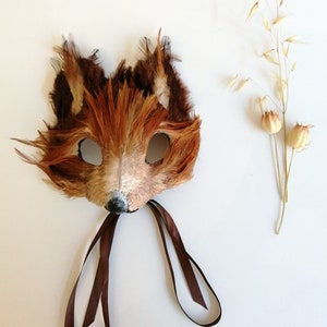 Luxury Red Squirrel Mask, Squirrel Mask, Woodland Mask, Animal Mask, Fancy Dress Mask, Masquerade Mask, Woodland Headdress image 4