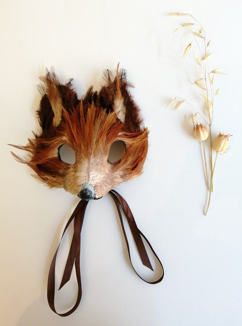 Luxury Red Squirrel Mask, Squirrel Mask, Woodland Mask, Animal Mask, Fancy Dress Mask, Masquerade Mask, Woodland Headdress image 4