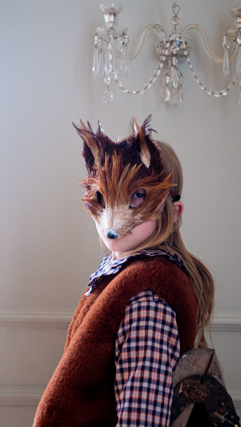 Luxury Red Squirrel Mask, Squirrel Mask, Woodland Mask, Animal Mask, Fancy Dress Mask, Masquerade Mask, Woodland Headdress image 1