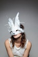 Luxury White Rabbit Mask, Unisex Animal Mask, Woodland Mask, Zootopia, Cosplay, Alice In Wonderland, Masquerade Mask, Easter Bunny Headdress