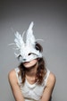 Luxury White Rabbit Mask, Unisex Animal Mask, Woodland Mask, Zootopia, Cosplay, Alice In Wonderland, Masquerade Mask, Easter Bunny Headdress 