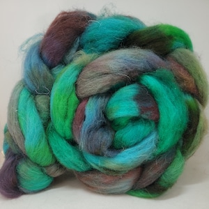 Bergschaf Hand Dyed Roving: Hidden Grove