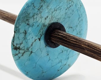 Blue Magnesite Drop Spindle