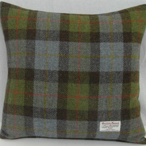 Authentic Harris Tweed Fabric Cushion Cover 100% wool -  16in x 16in & 18in x 18in  Hunting Macleod