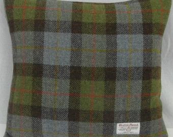 Authentic Harris Tweed Fabric Cushion Cover 100% wool -  16in x 16in & 18in x 18in  Hunting Macleod