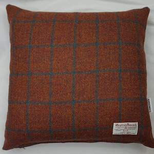 Authentic Harris Tweed Fabric Cushion Cover 100% wool -  16in x 16in & 18in x 18in  ref cc704