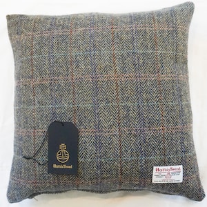 Authentic Harris Tweed Fabric Cushion Cover 100% wool -  16in x 16in & 18in x 18in  ref cc.overcheck