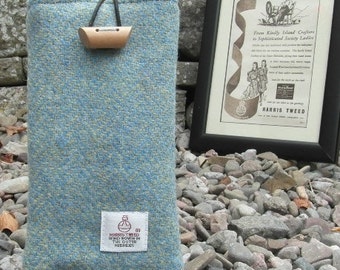 Authentic Harris Tweed Case Cover Sleeve Sock For Apple iphone 6 - Pale Blue