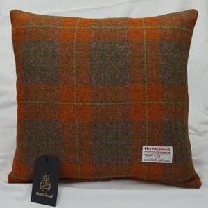 Authentic Harris Tweed Fabric Cushion Cover 100% wool -  16in x 16in & 18in x 18in  ref cc238