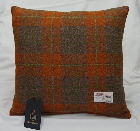 Authentic Harris Tweed Fabric Cushion Cover 100 Wool 16in X Etsy