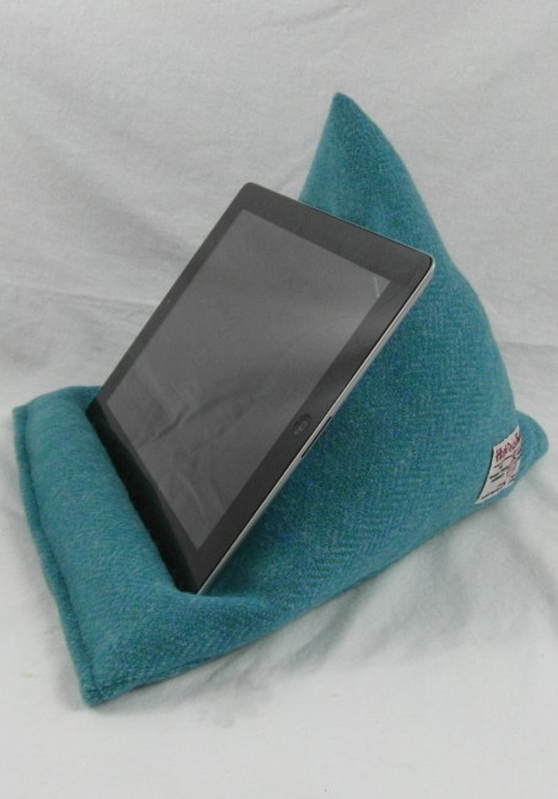 Harris Tweed Ipad Bean Bag Kindle Stand Tablet Pillow Etsy UK