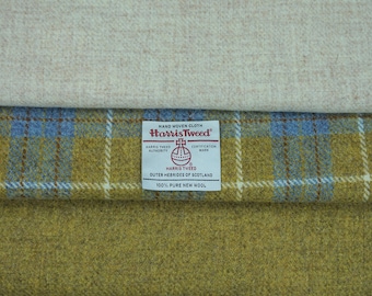 Authentic Harris Tweed Fabric Material For Craft Work 3  x pieces ref.mustard collection