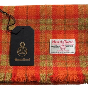 Harris Tweed Pure Wool Luxury Mens & Womens Fringed Scarf .. - Etsy