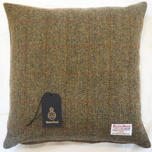 Authentic Harris Tweed Fabric Cushion Cover 100% wool -  16in x 16in & 18in x 18in  ref cc.nov24