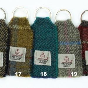 Porte-clés plat en tissu Harris tweed, cadeau écossais pour homme et femme.