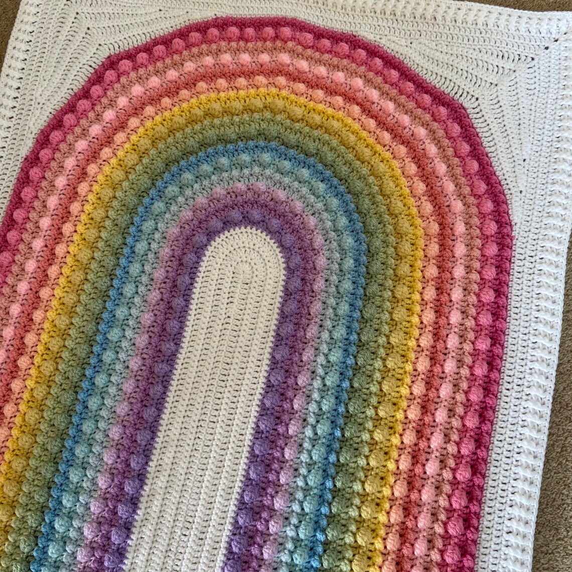 CROCHET PATTERN Rainbow Baby Blanket Crochet Pattern Instant Etsy