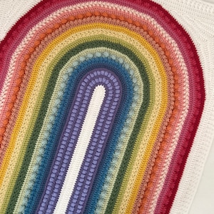 CROCHET PATTERN, Rainbow Blanket Crochet Pattern, Baby Size, Mixed Stitch, Instant Download PDF image 3