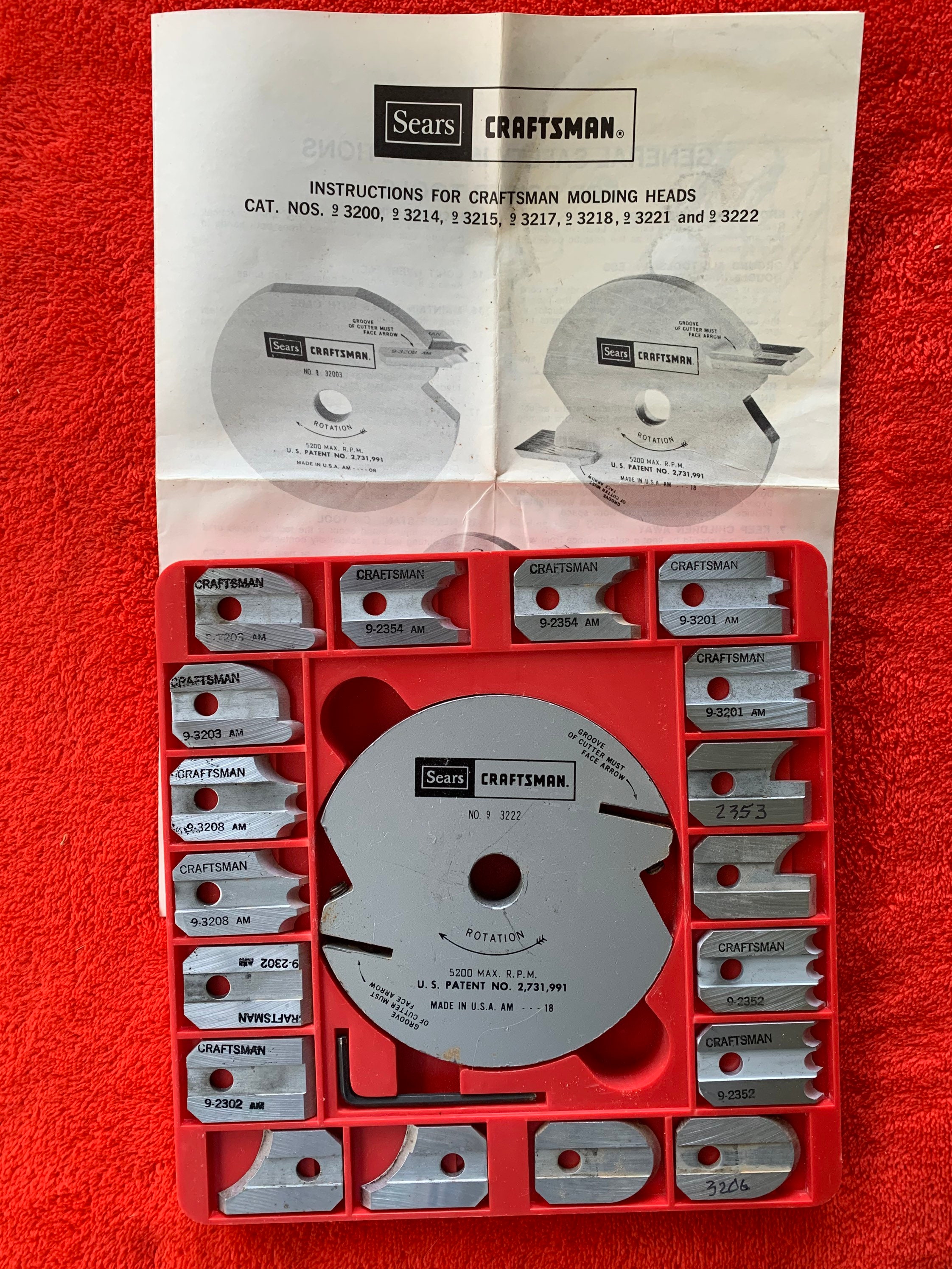 Craftsman Molding Cutters