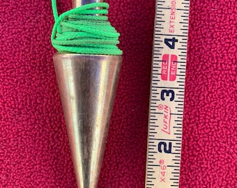 Brass plumb bob with leather case