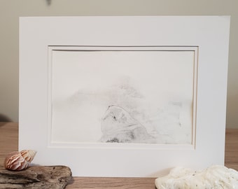 Ocean Inspired Minimalism Art | Grey Scale | One of a Kind Art | Original Environmental Fine Art Work for Nature Lovers | Wave Imprint 10