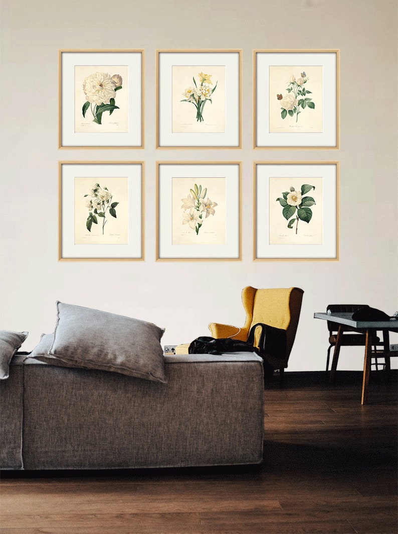 White Lily Vintage Flower Art Print Cottage Wall Art Victorian - Etsy