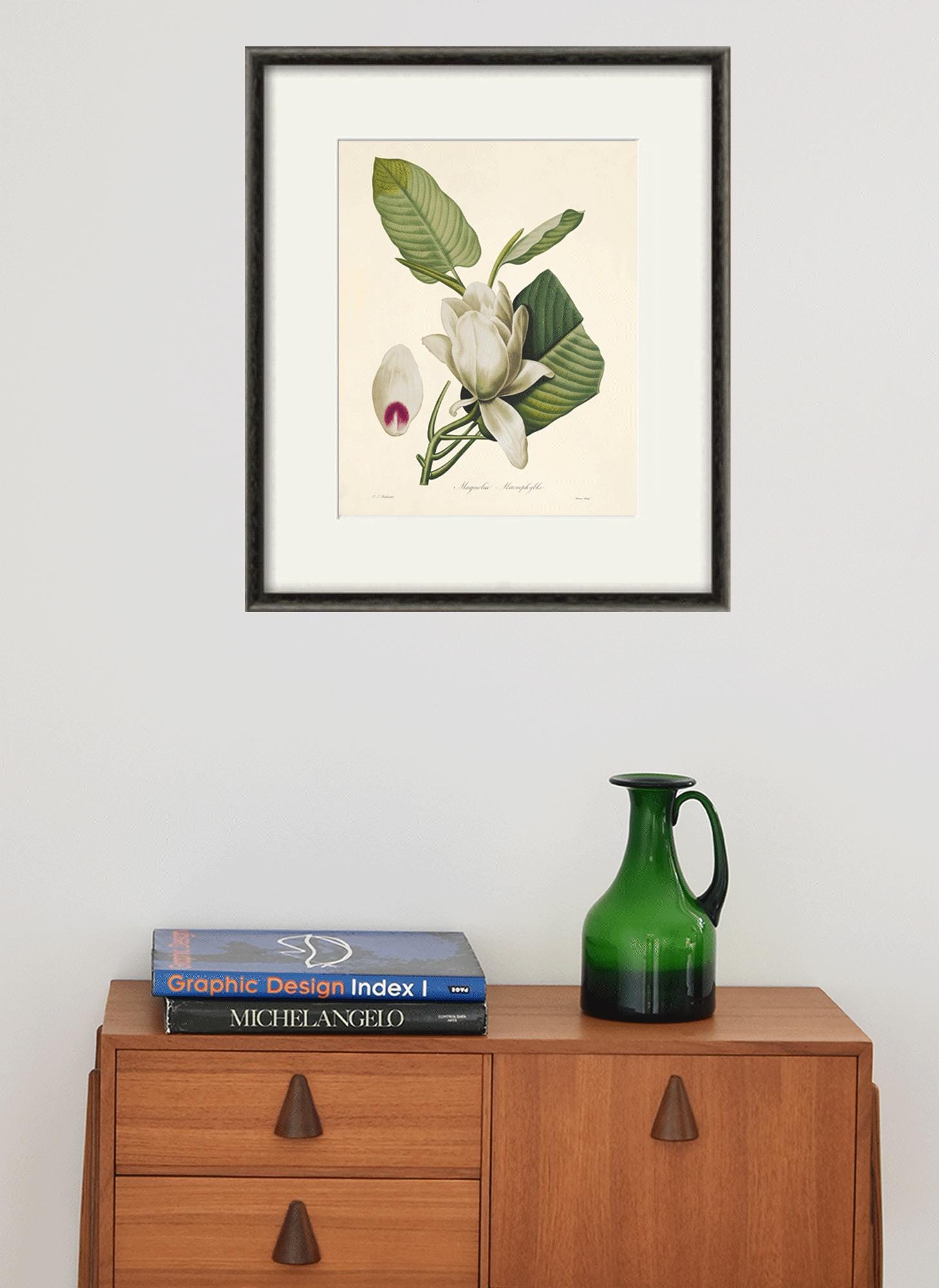 Vintage Magnolia Print: French Botanical Art, Victorian Garden
